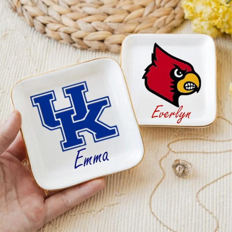 University custom trinket ring dish dorm decor graduation University jewelry