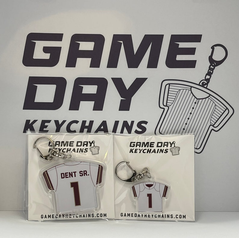 Personalized Jersey Football Keychains, personalized keychains, custom keychains gifts