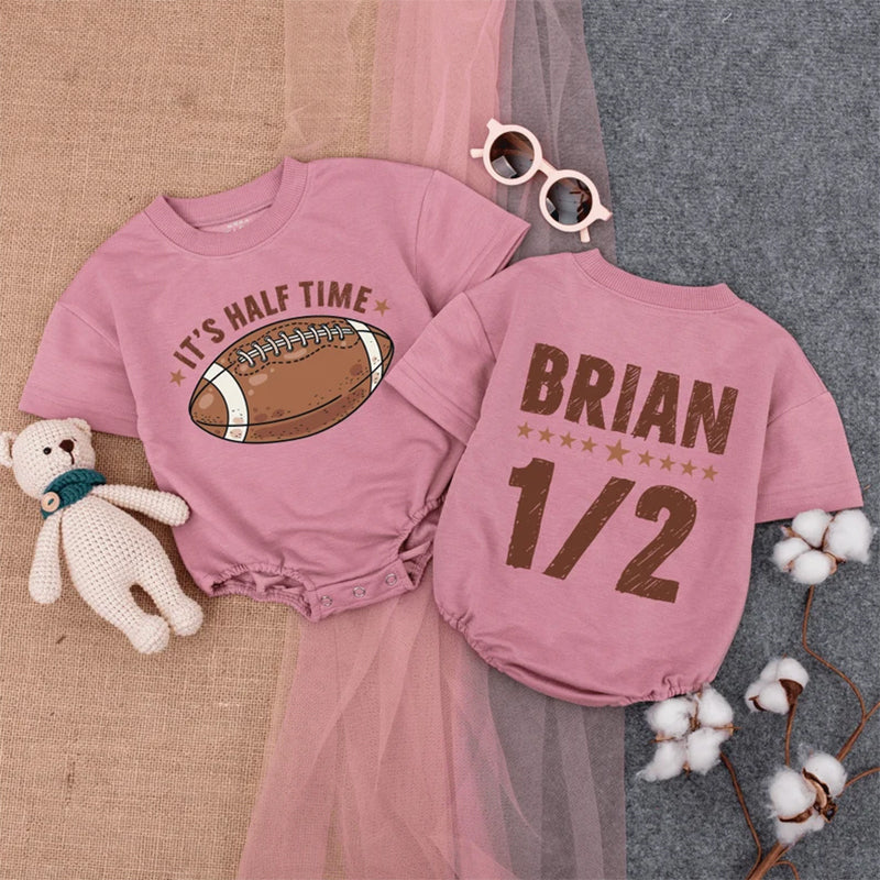Personalized It's Halftime Bubble Romper