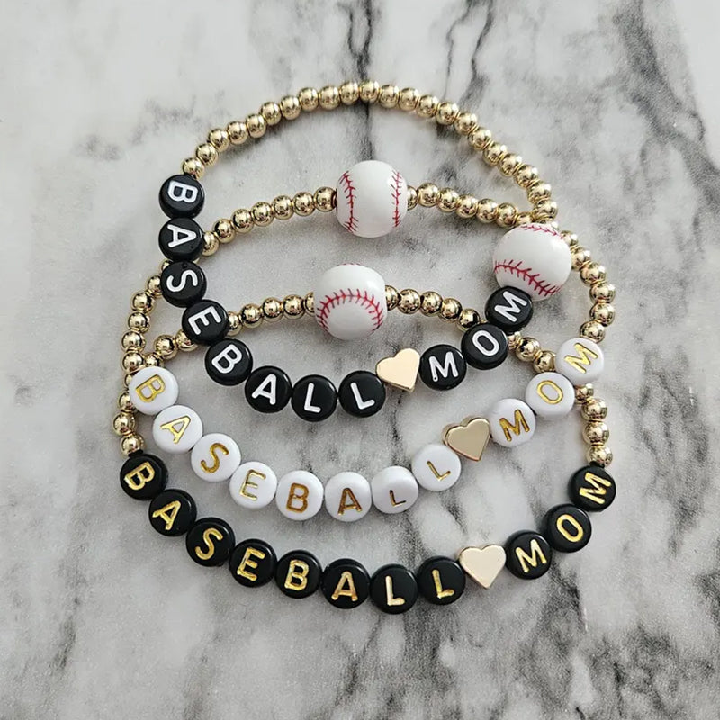 Baseball Softball Football Soccer Basketball Volleyball mom bracelet mom gift baseball gift ball mom stackable bracelets