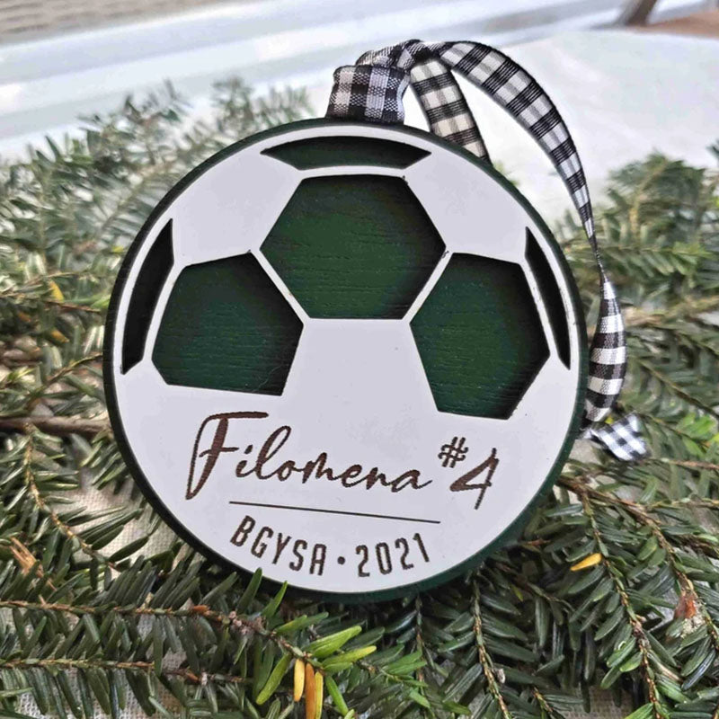 Soccer team gift,soccer ornament, personalized soccer ornament