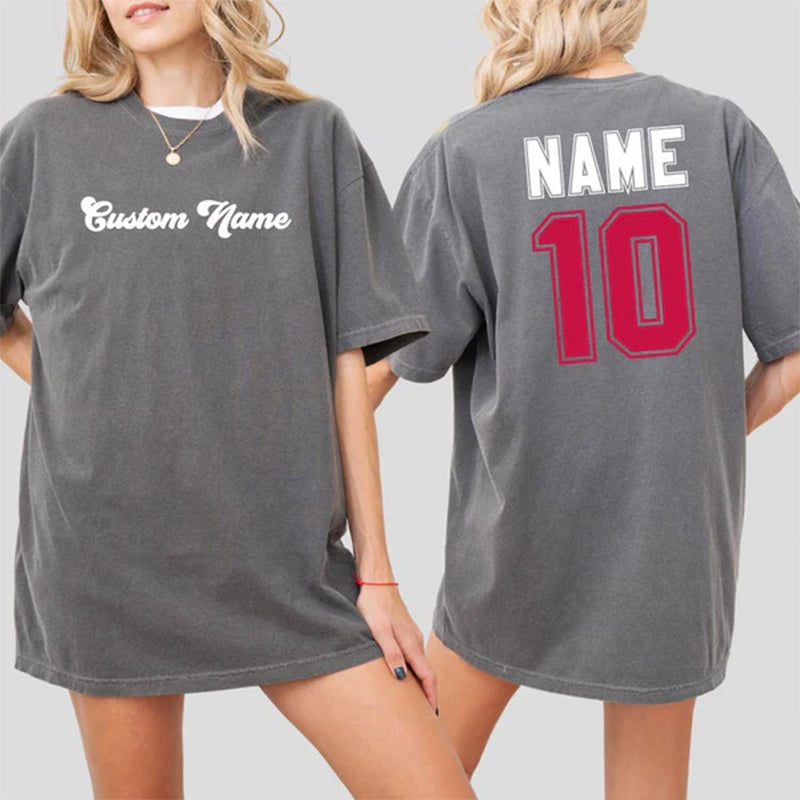 Personalized Sports Tee with Name and Number, Matching Team Shirts, Custom Group Athletic Shirt, Player Tee