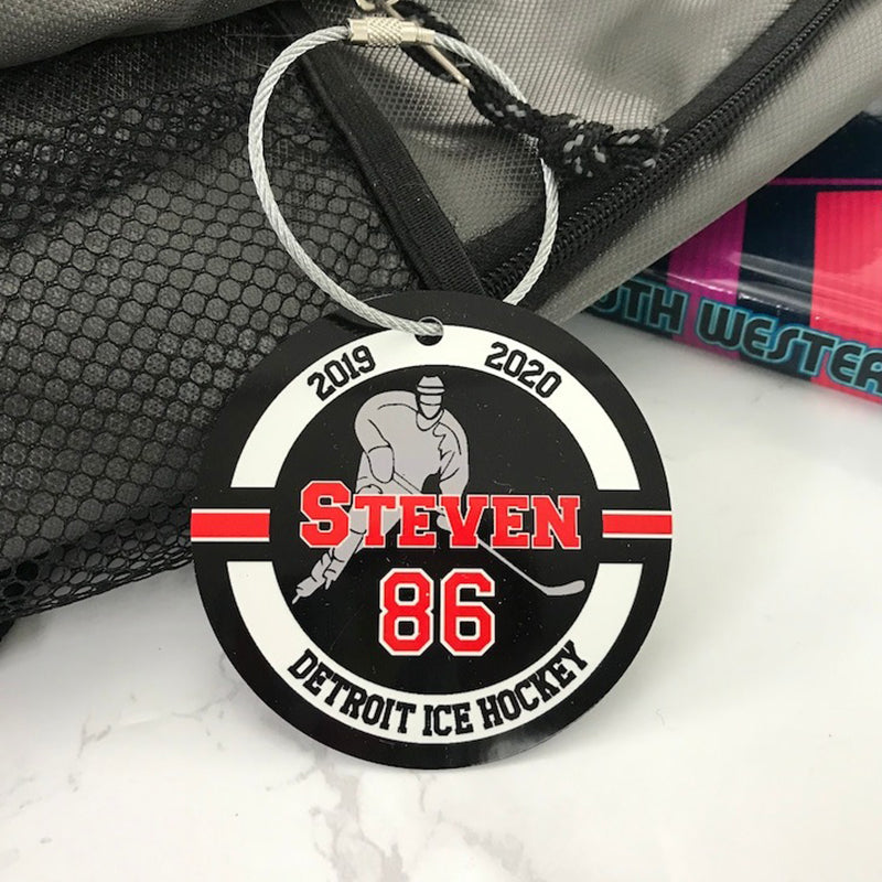 Wrestler ,Volleyball ,Softball ,Ice Hockey Hockey Soccer Sport Bag Tag