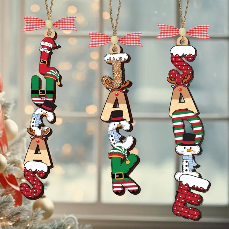 Personalized Letter Name Christmas Ornament