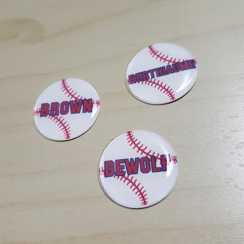 Personalized Baseball Bat Name and Number Sticker