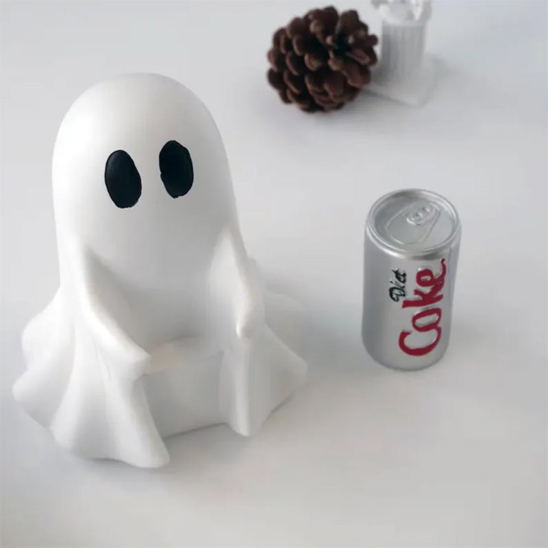 Personalized Ghost Coke Figurine: Spooky Halloween Decor