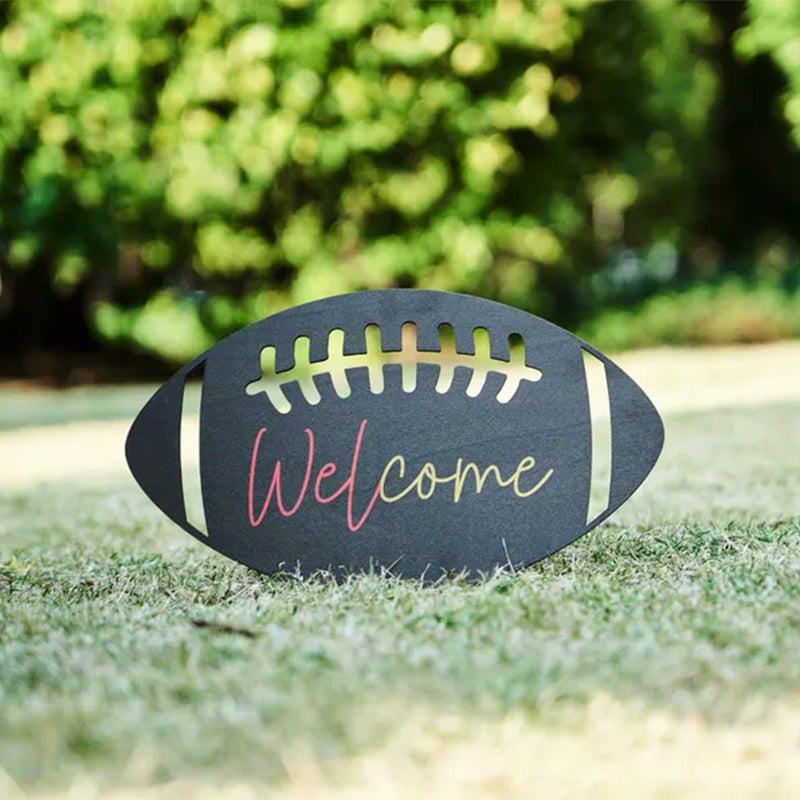 Football Welcome Word Wall Art, Outdoor Welcome Sign