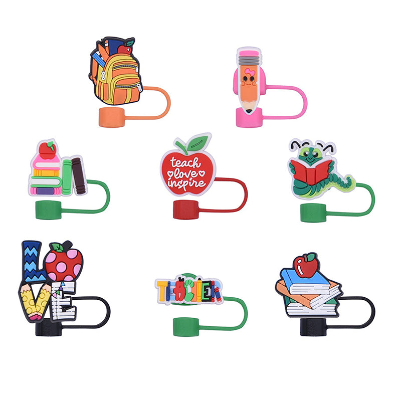 Straw topper, teacher gift, teach love inspire
