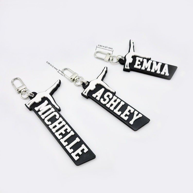 Personalized Football Keychains, Backpack Tags