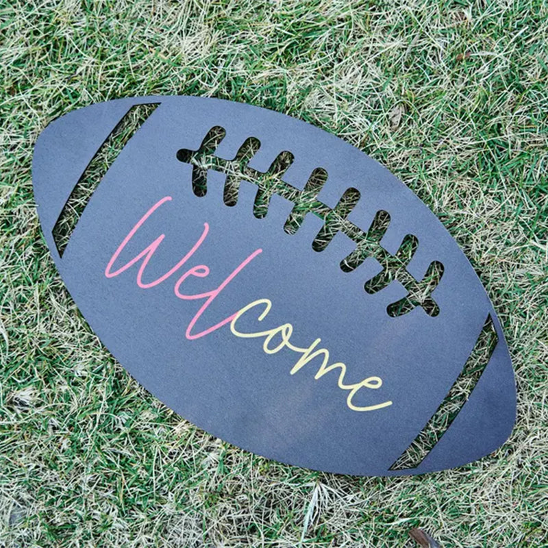 Football Welcome Word Wall Art, Outdoor Welcome Sign