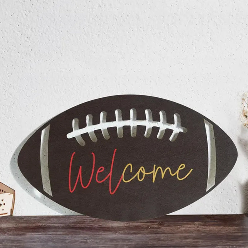 Football Welcome Word Wall Art, Outdoor Welcome Sign