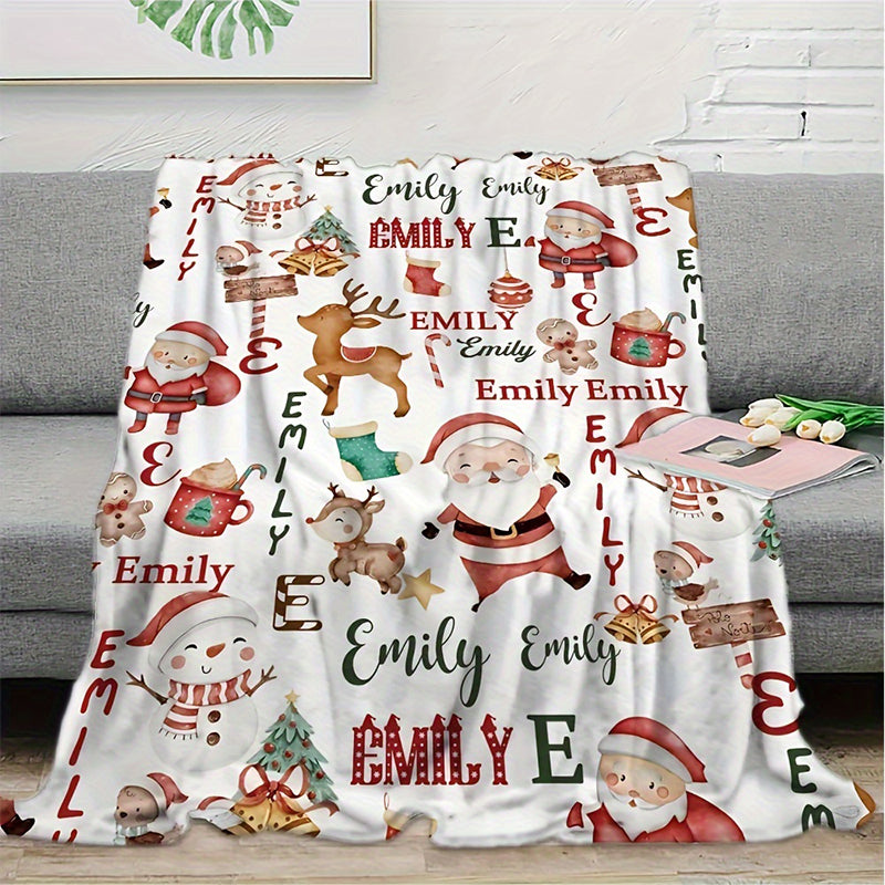 Personalized Christmas Santa Claus Blanket
