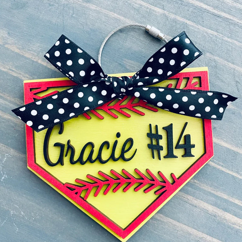 Baseball bag tag, Bogg bag accessory, Bog bag charm, Baseball mom Softball mom
