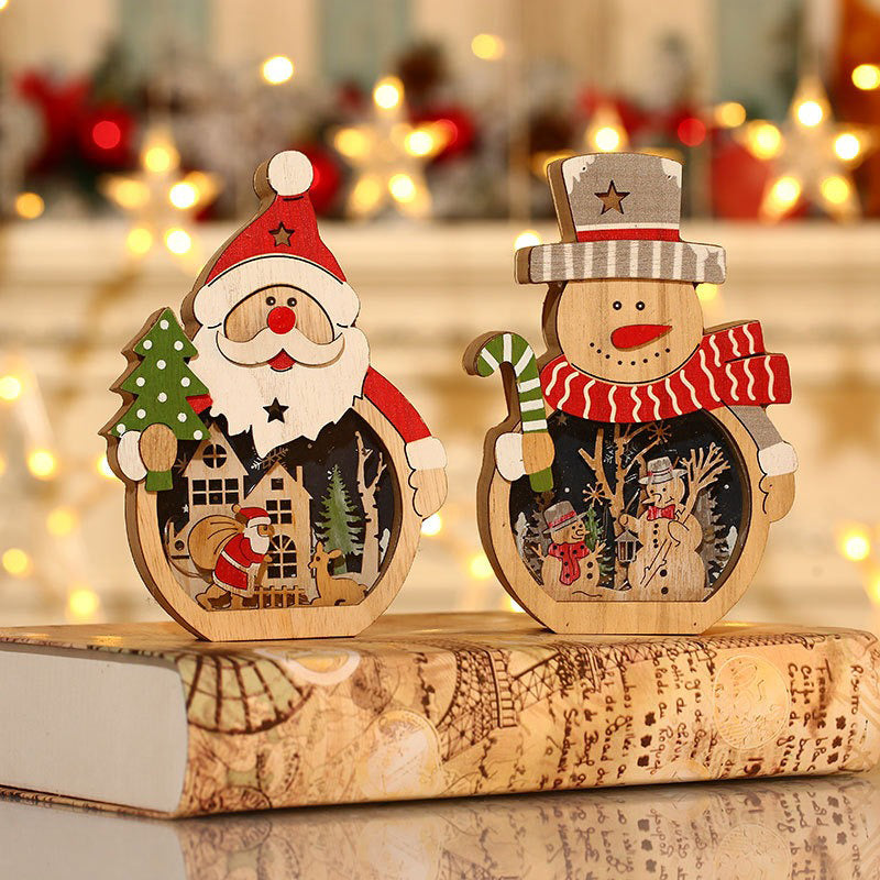 Custom Wooden Snowman/Santa/Reindeer Lantern