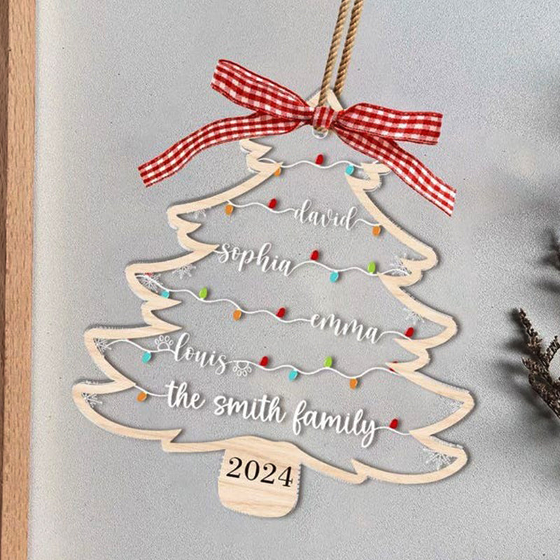 Personalized Family Tree Ornament, Family Christmas Ornaments