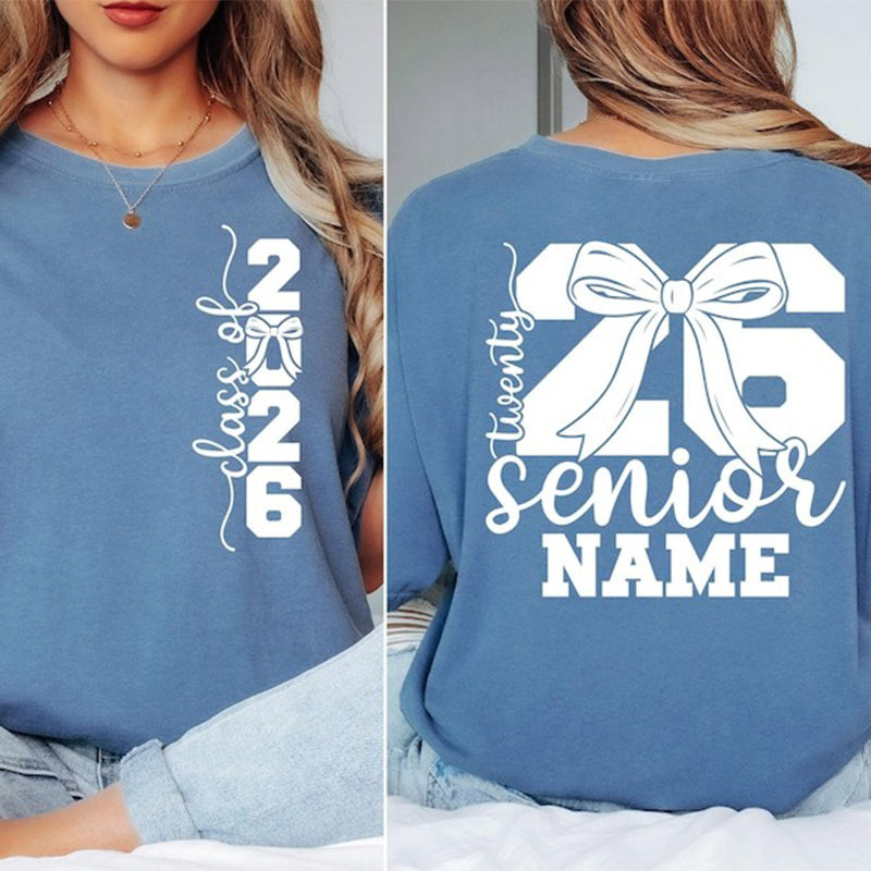 Comfort Colors Senior 2026 Custom Name Shirt Graduation Gift