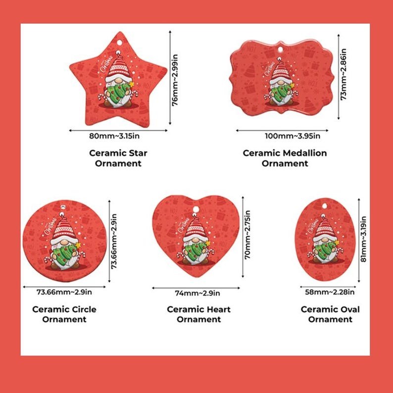 Personalized Family of Three Ceramic Christmas Ornament 2025