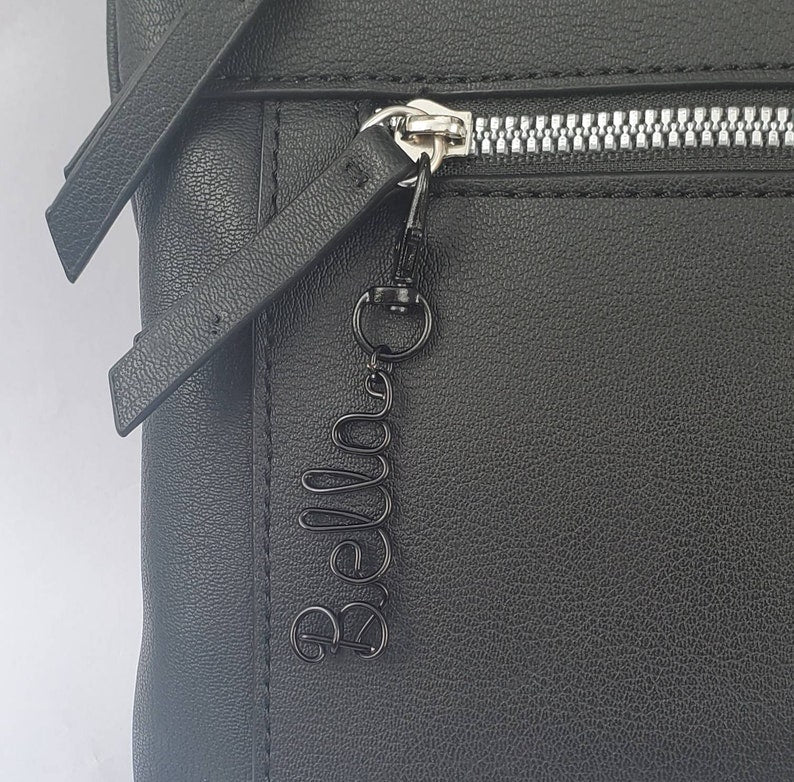 Custom black Name Keychain, Name keychain