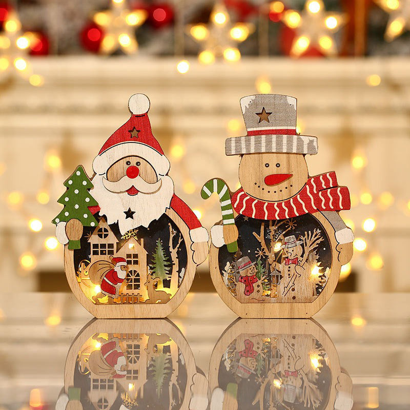 Custom Wooden Snowman/Santa/Reindeer Lantern