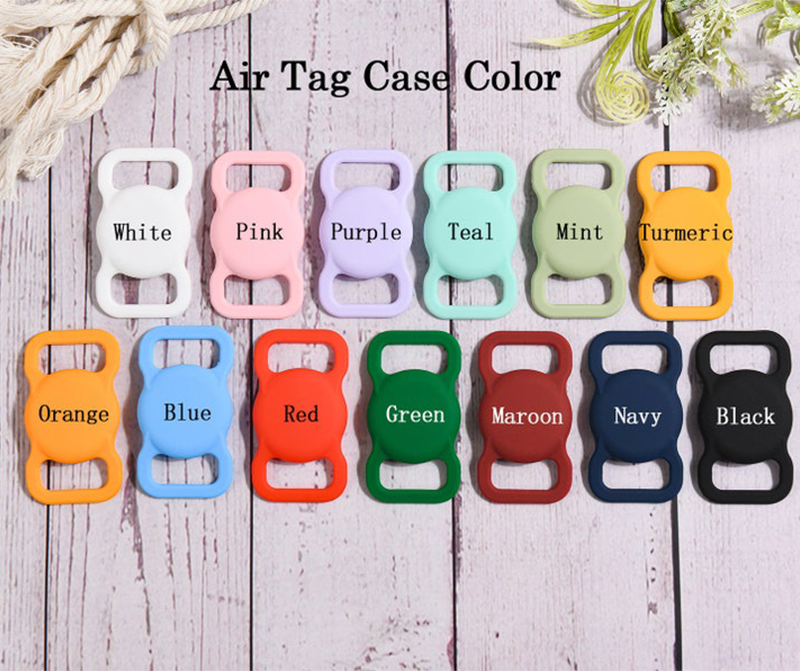 Pet AirTag Collar Holder,Slide on Dog Name Tag,Custom AirTag Cat Collar