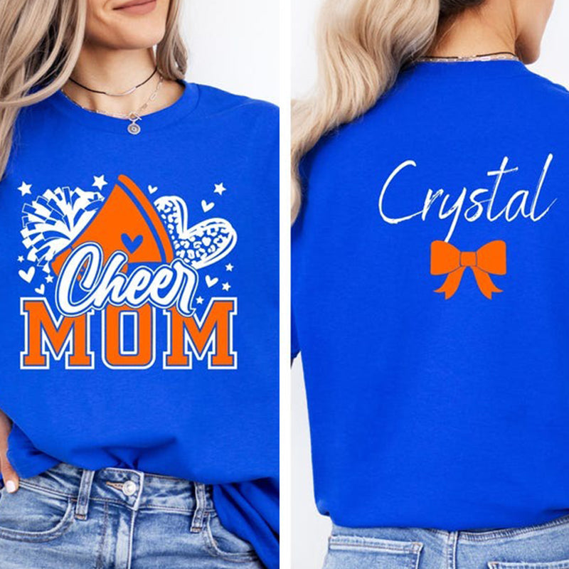 Personalized Color Cheer Mom Tee