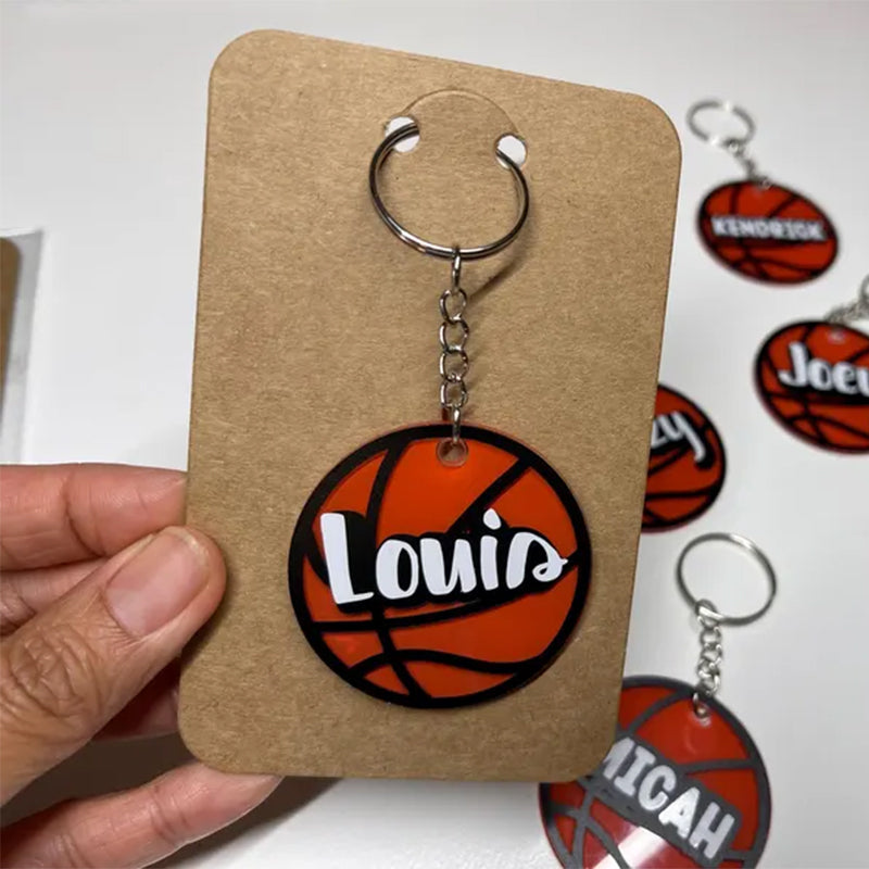 Personalised Basketball keyrings