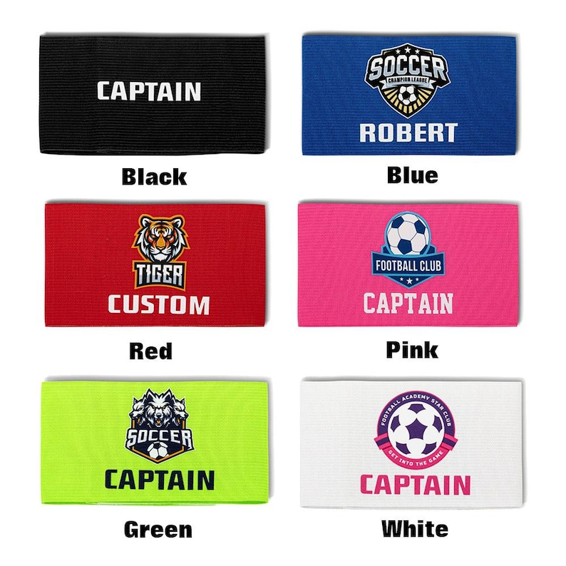 Custom Soccer Captain Armband with Team Logo and Name Arm Band