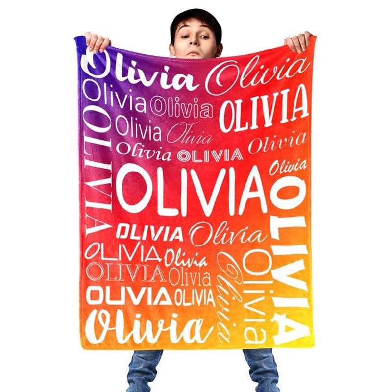 Custom Blanket With Name, Personalized Throw Blankets