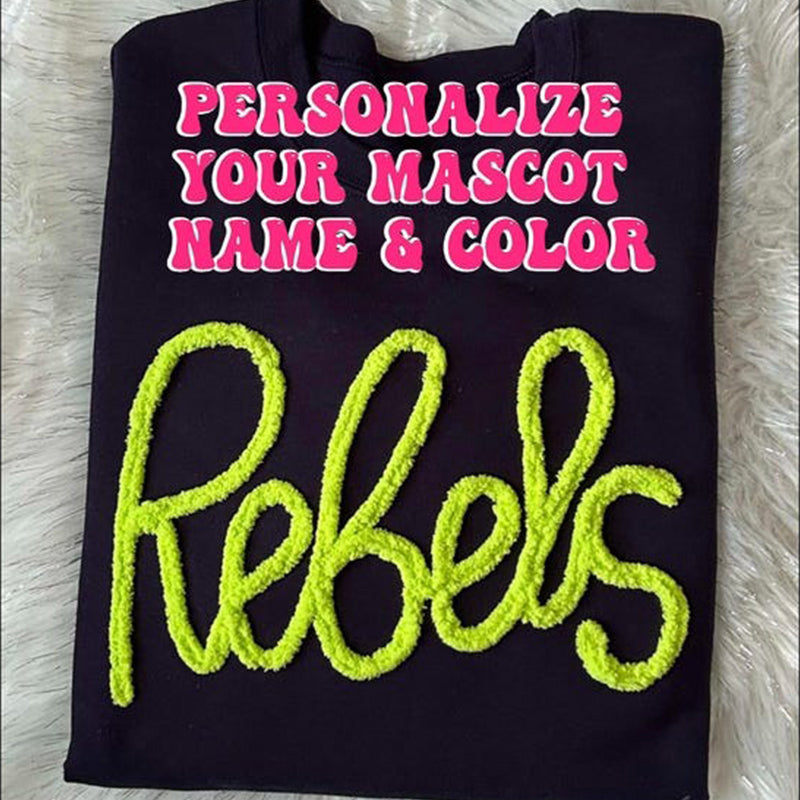 Custom Chenille Sweatshirt, Custom Yarn Sweatshirt