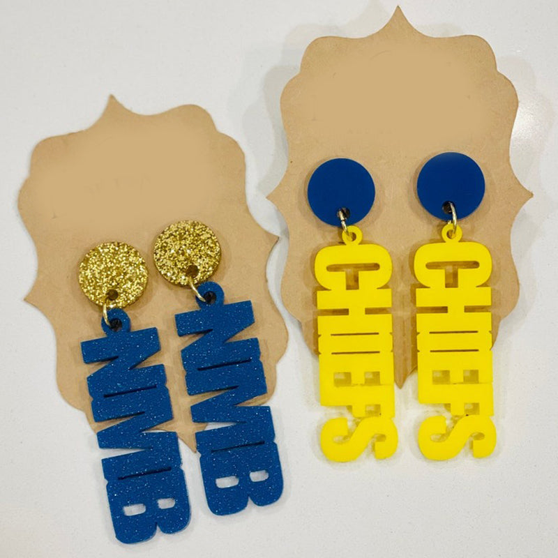 Acrylic School Spirit Earrings
