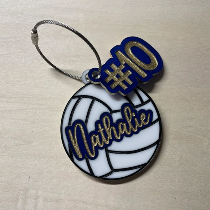 Volleyball Bag Tag or Keychain