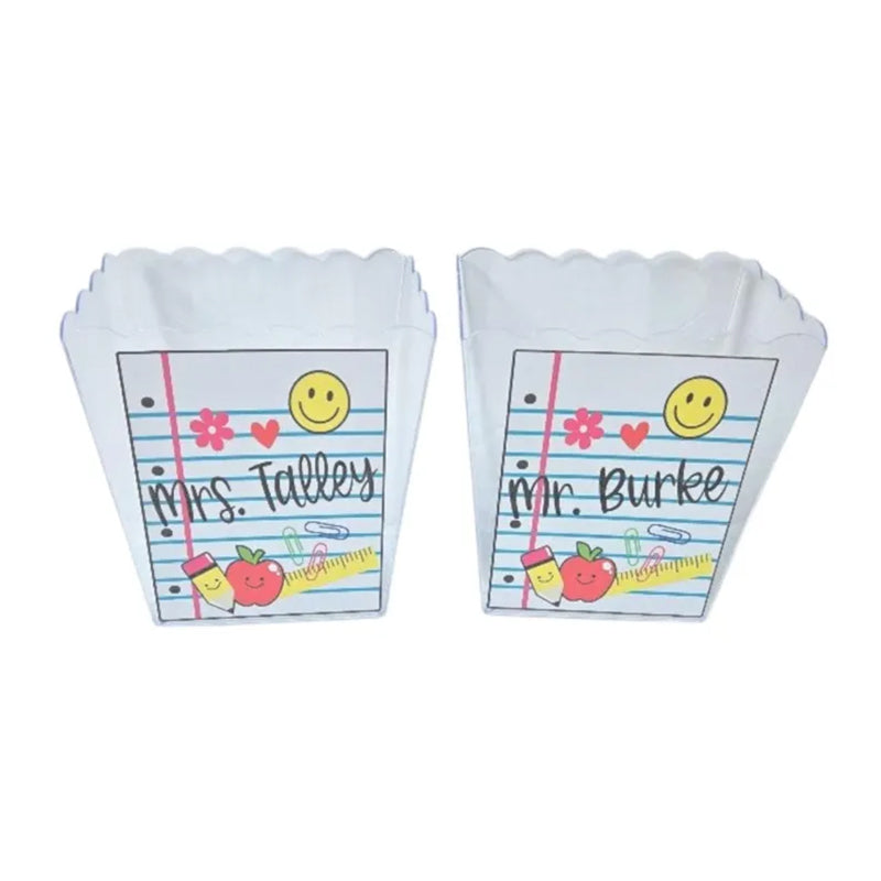 Personalized Teacher or Student Container – School Themed – End of School Year Gift