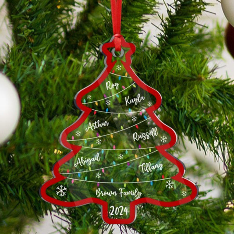 Personalized Family Tree Ornament, Family Christmas Ornaments