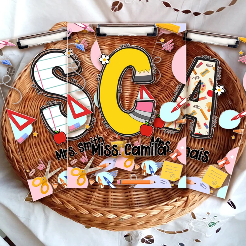 Personalized Teacher Clipboard, Custom Acrylic Clipboard For Teacher