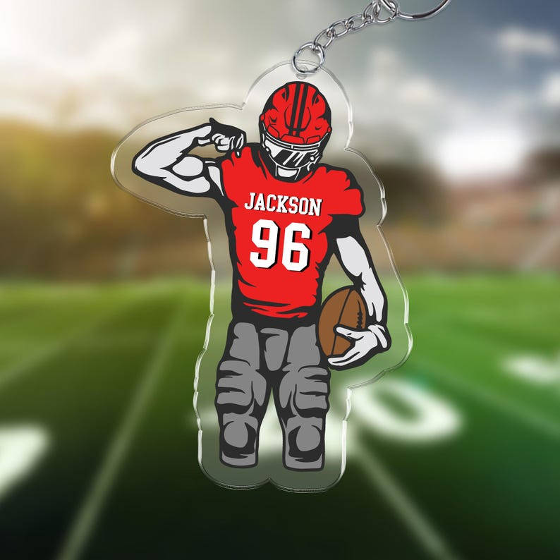 Personalized Football Bag Tag, Sports Tag for Kids
