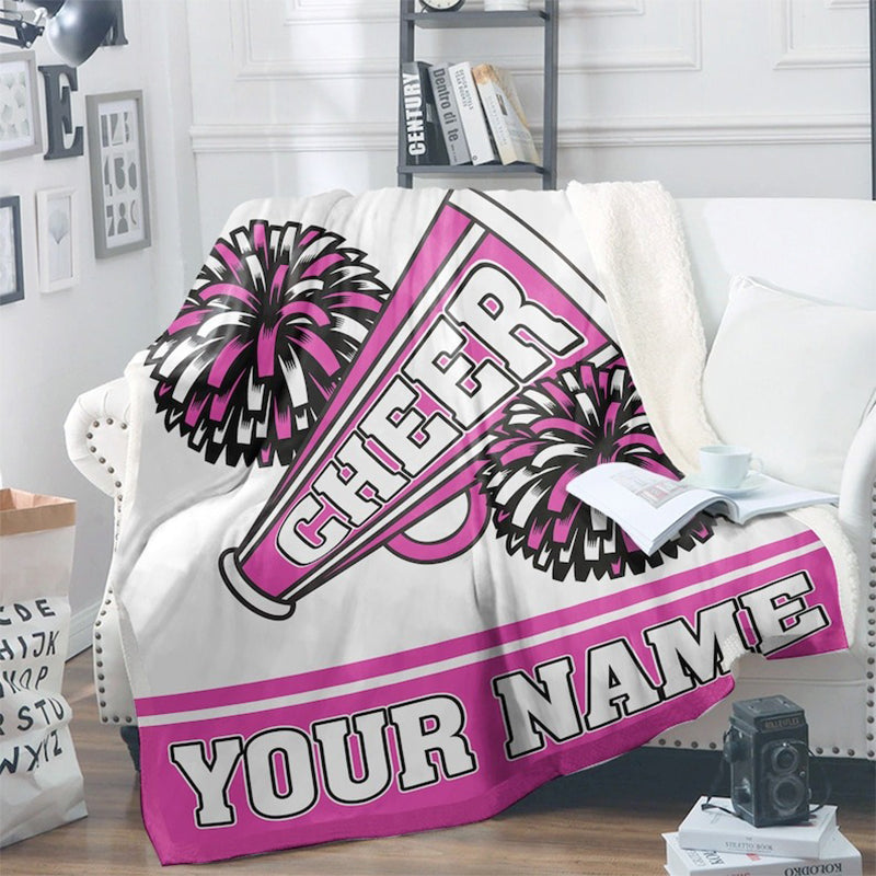 Personalized Cheerleading Blanket - Custom Name Team Name & Colors Cheer Blanket