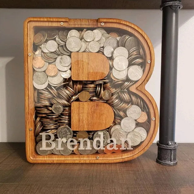 Personalized Boy/Girl Piggy Bank - Wood Gift For Kids