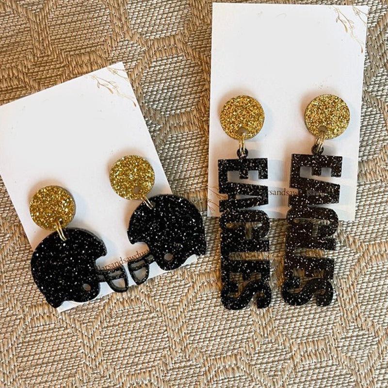 Acrylic School Spirit Earrings