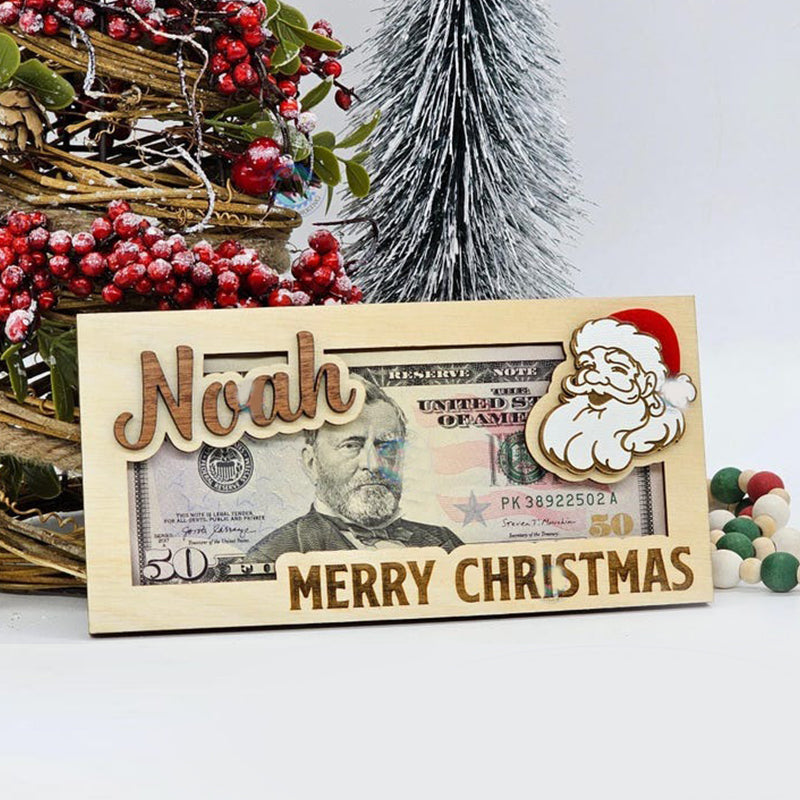 Personalized Christmas Money Holder, Stocking Stuffer
