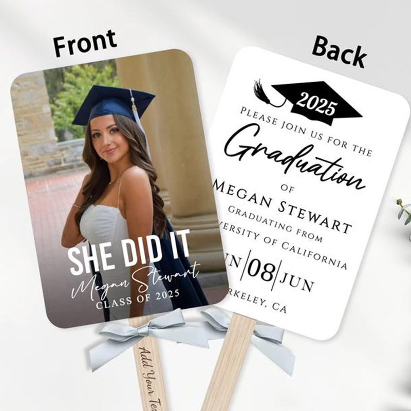 Custom Photo Graduation Celebration Fans