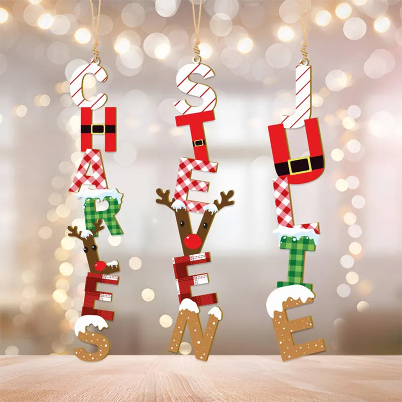 Custom Christmas Name Letter Ornament