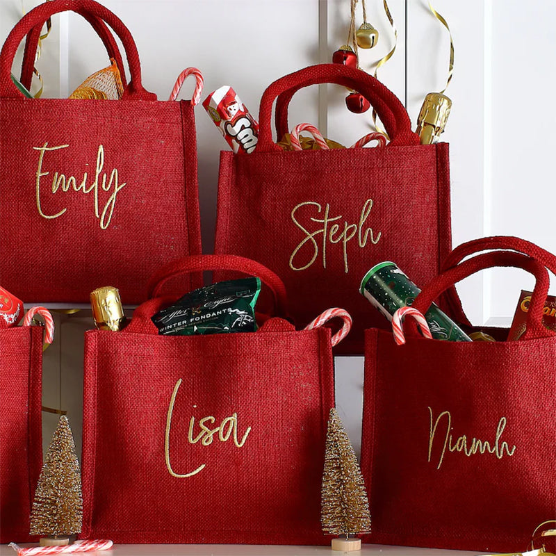 Christmas gift bag, Christmas eve bags, party bags, Red Gift Bags