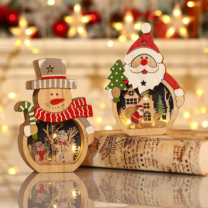 Custom Wooden Snowman/Santa/Reindeer Lantern