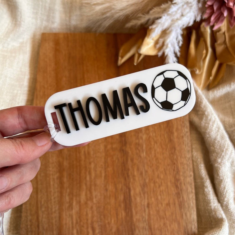 Sporty Bag Tag | Sports Team Name Tag | Keyring