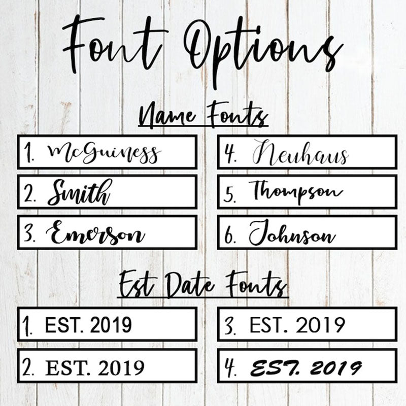 Wedding Gift Family Name Sign Bridal Shower Gift Last Name Sign