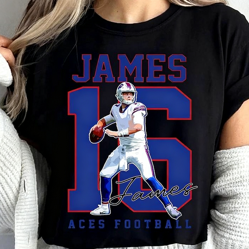 Custom Name and Number Football Player Shirt