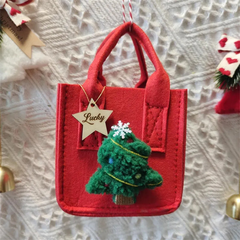 Personalised Christmas Gift Bag with Charm, Custom Gift Bags with Name