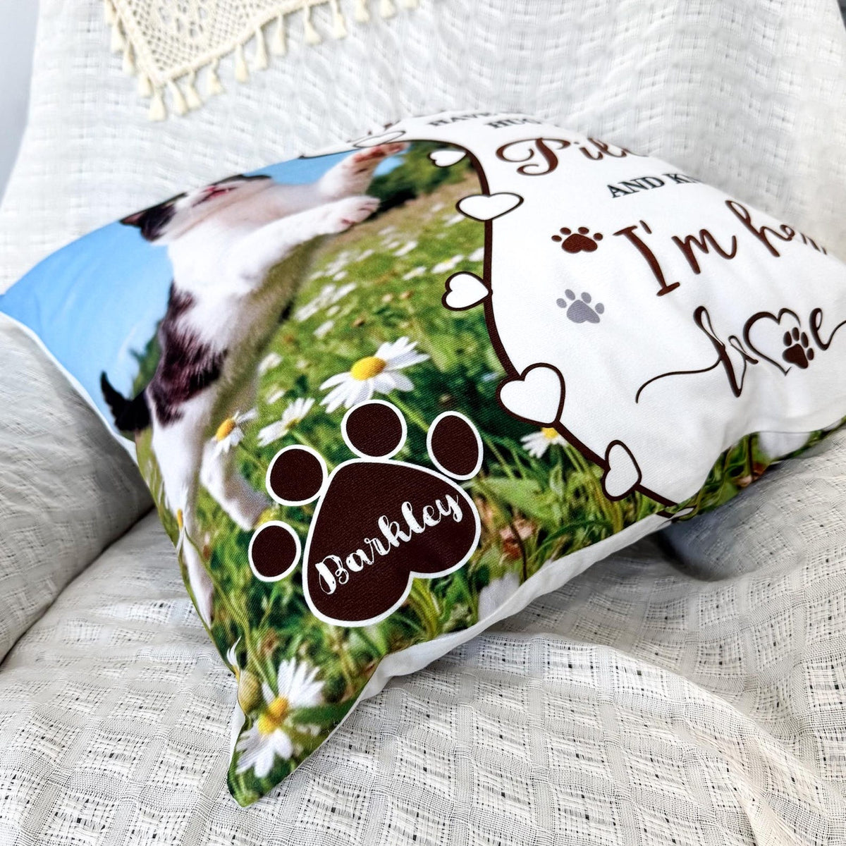 Custom Pet Memorial Pillow, Pet Loss Gift with Photo, Dog Cat Memorial Cushion