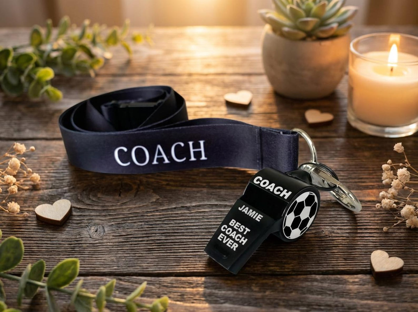 Personalised Stainless Steel Whistle Coach Referee PE Teacher Gift Custom Sports
