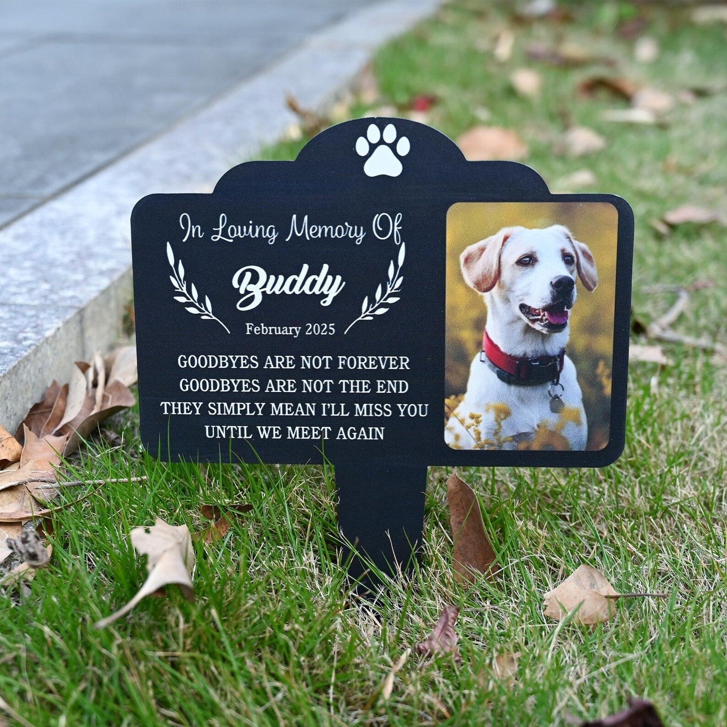 Custom Dog Memorial Stake, Personalized Dog Photo Plaque